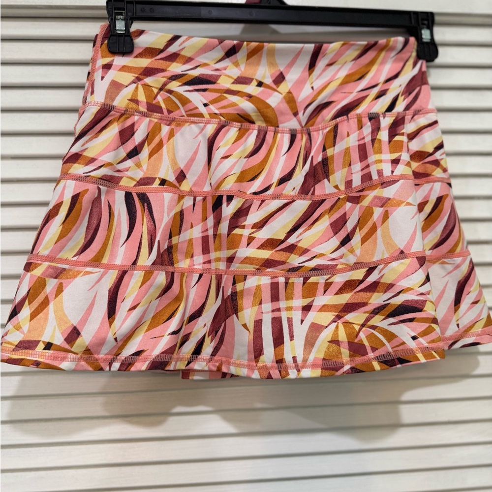 Ideology Pink and Orange Patterned Mini Skirt